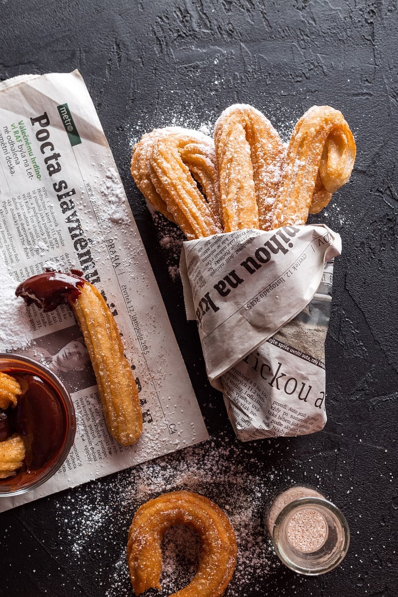 Mexican Churros with Chocolate Sauce